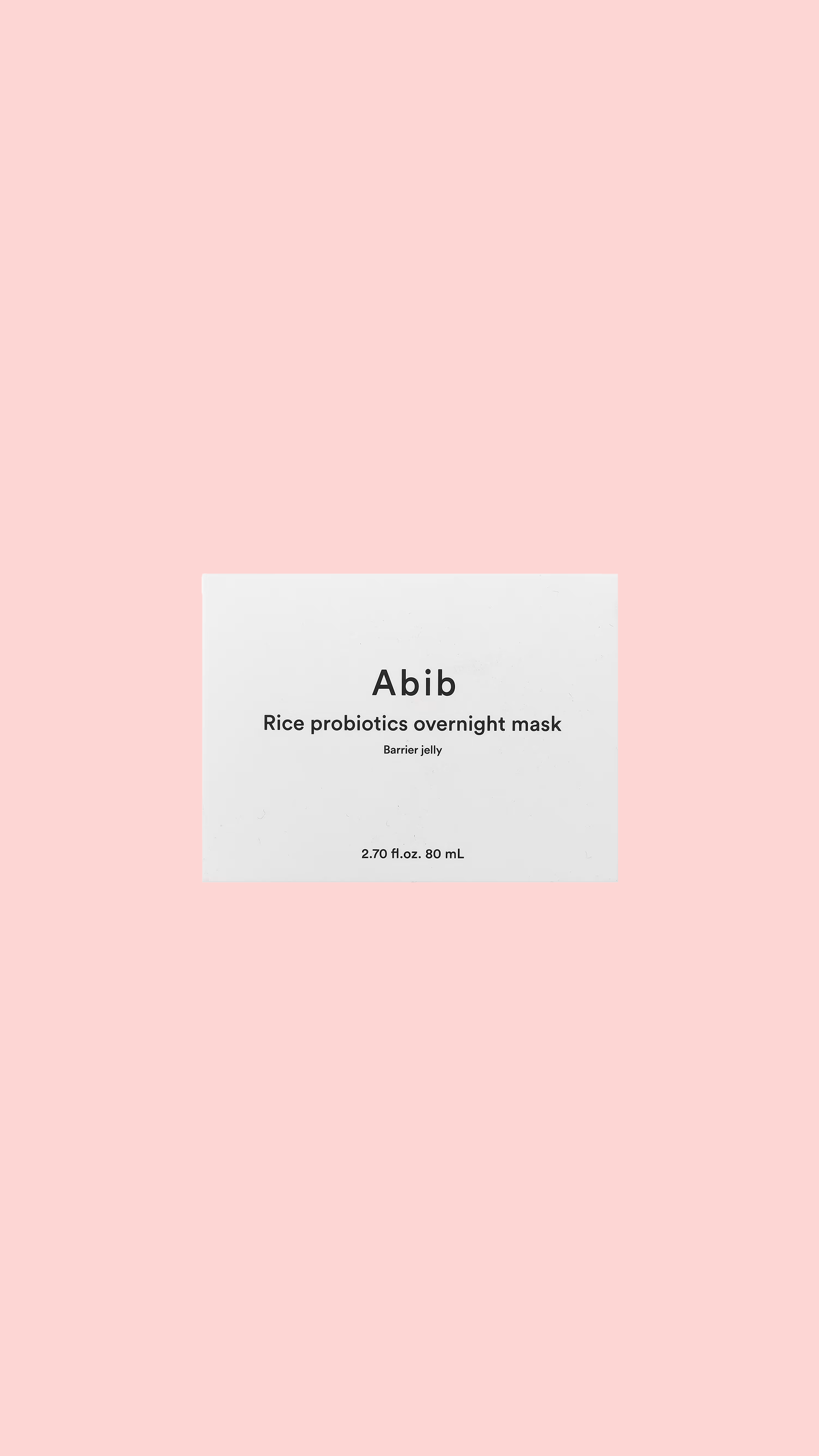 Rice Probiotics Overnight Mask Barrier Jelly - Masque de nuit visage - 80ml