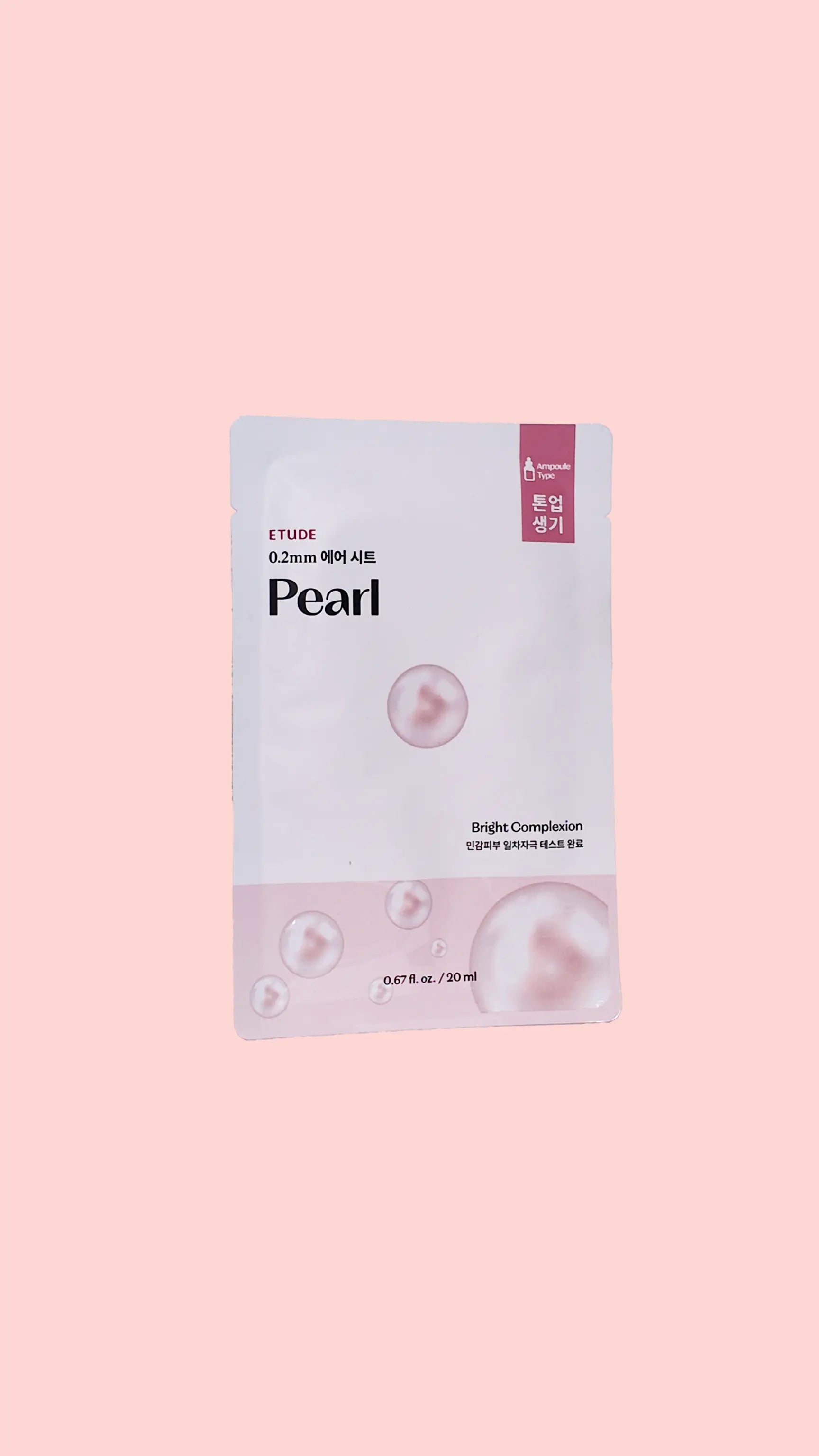 0.2 Air Mask Renewal - 10 Types Pearl - Masque tissu / patch visage ETUDE