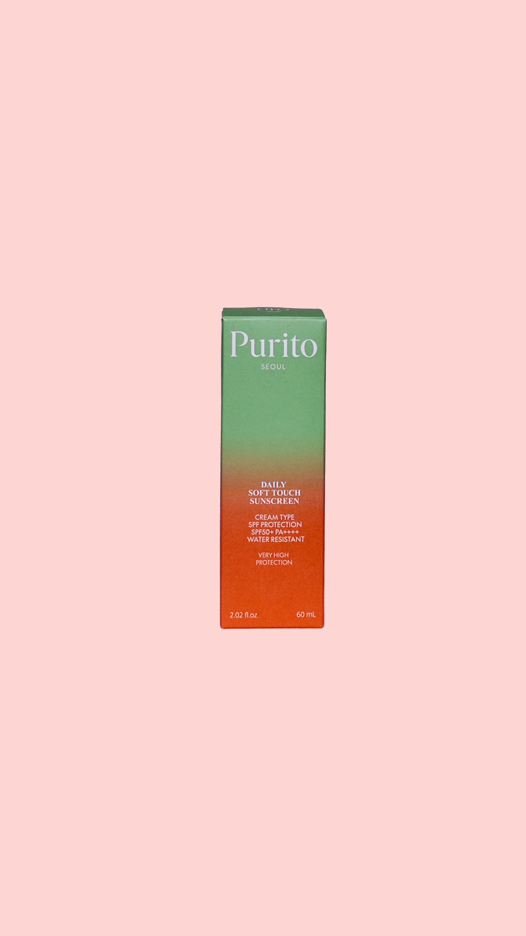 PURITO – Daily Soft Touch Sunscreen 60ml - Crème / stick solaire visage